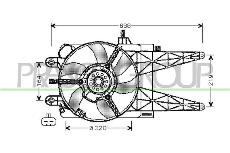 PRASCO ventilátor, motorhűtés FT133F001