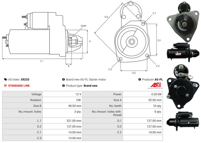 AS-PL S9233 Starter
