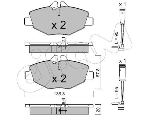 Set placute frana,frana disc 822-562-0K CIFAM
