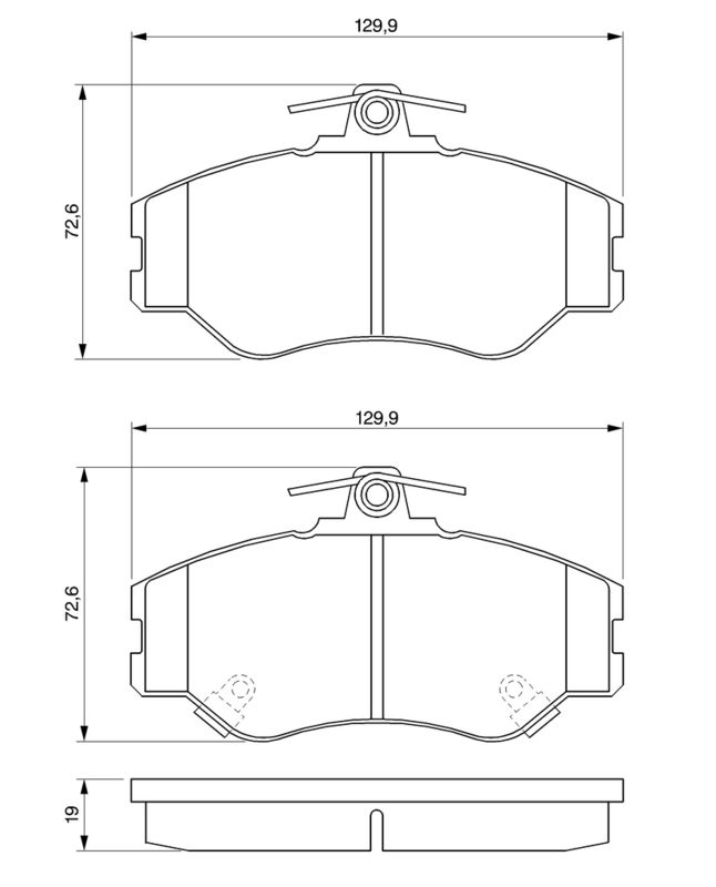 BOSCH 0986424368 Brake Pad Set, disc brake