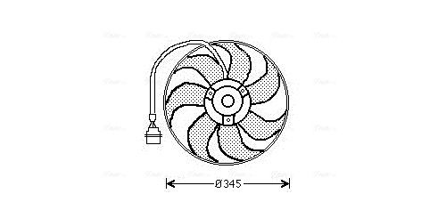 AVA QUALITY COOLING ventilátor, motorhűtés AI7509