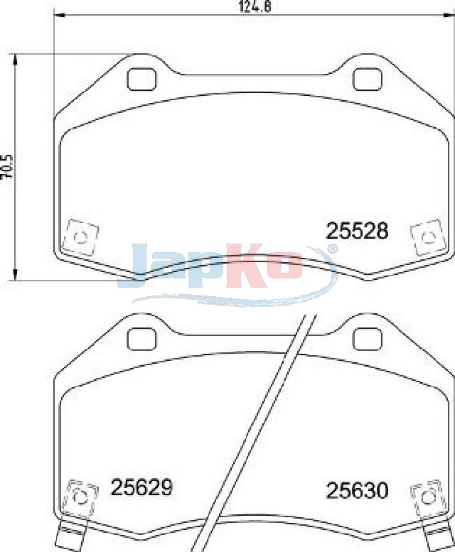 JAPKO 503004 Brake Pad Set, disc brake