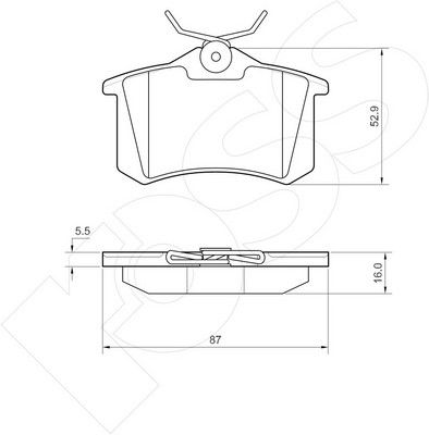 1-GNC R-1004 - Brake Pad Set, disc brake