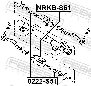 FEBEST NRKB-S51 Bellow, steering