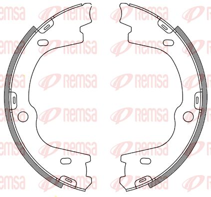 Комплект гальмівних колодок, стоянкове гальмо, Remsa 4673.00