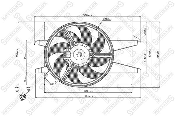 STELLOX ventilátor, motorhűtés 29-99403-SX