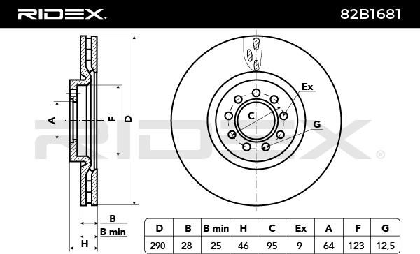 спирачен диск RIDEX