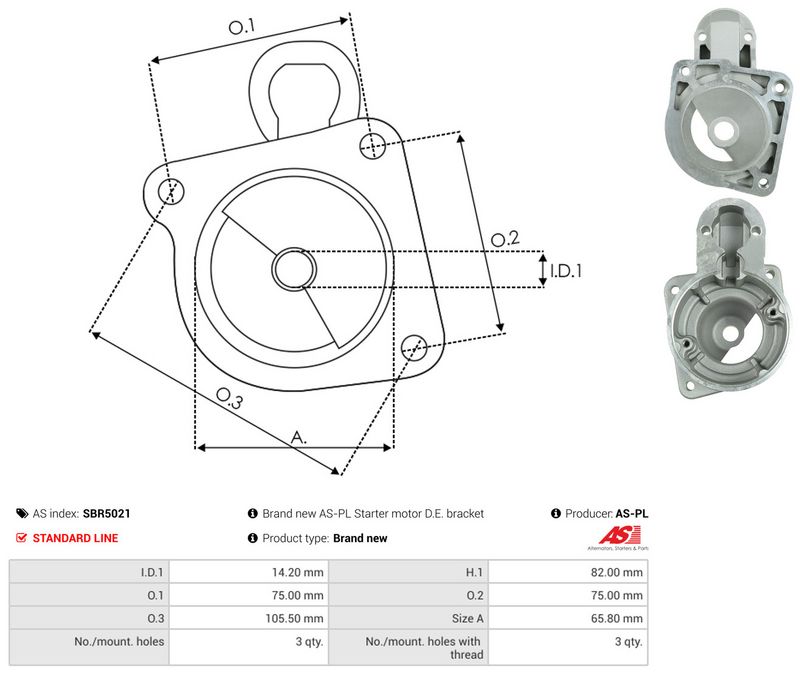 AS-PL SBR5021 Starter Lid, carburettor