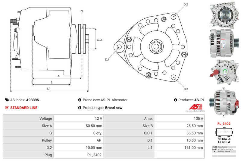 AS-PL A9339S Alternator