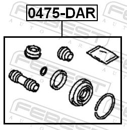 FEBEST 0475-DAR Repair Kit, brake caliper