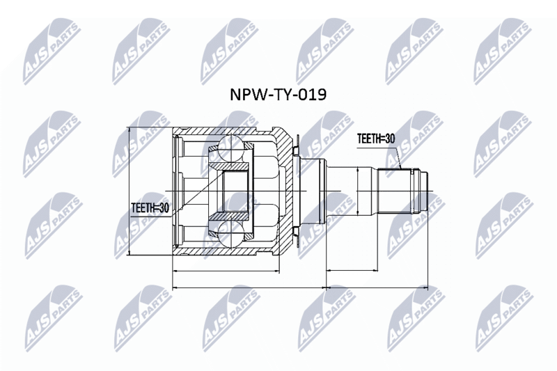 Комплект шарнірів, приводний вал, Nty NPW-TY-019