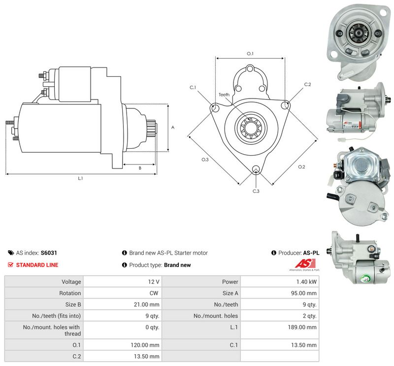 Starter, AS-PL S6031