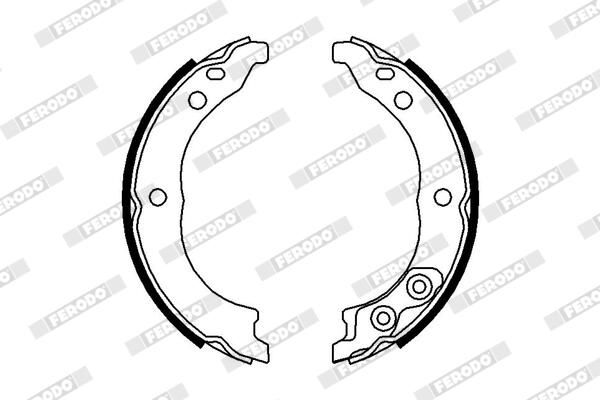 FERODO FSB680 Brake Shoe Set, parking brake