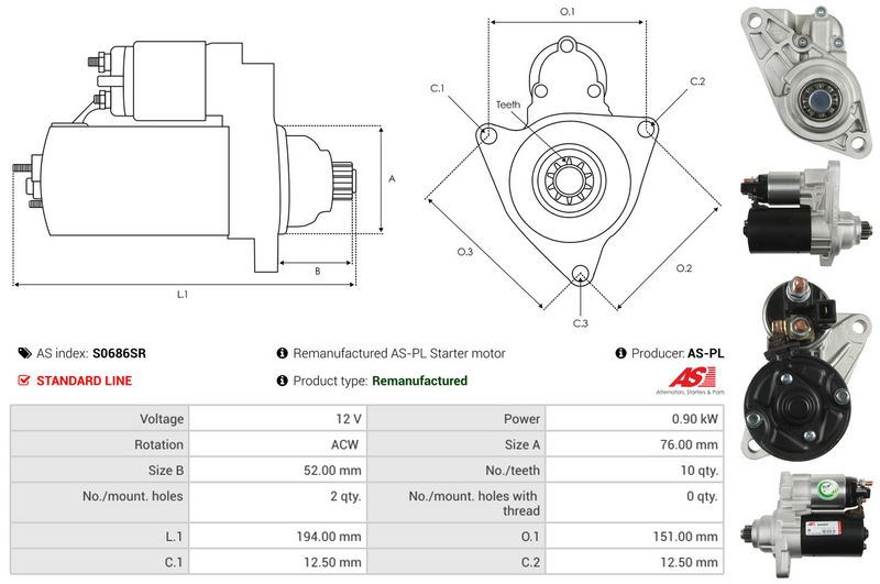 AS-PL S0686SR Starter
