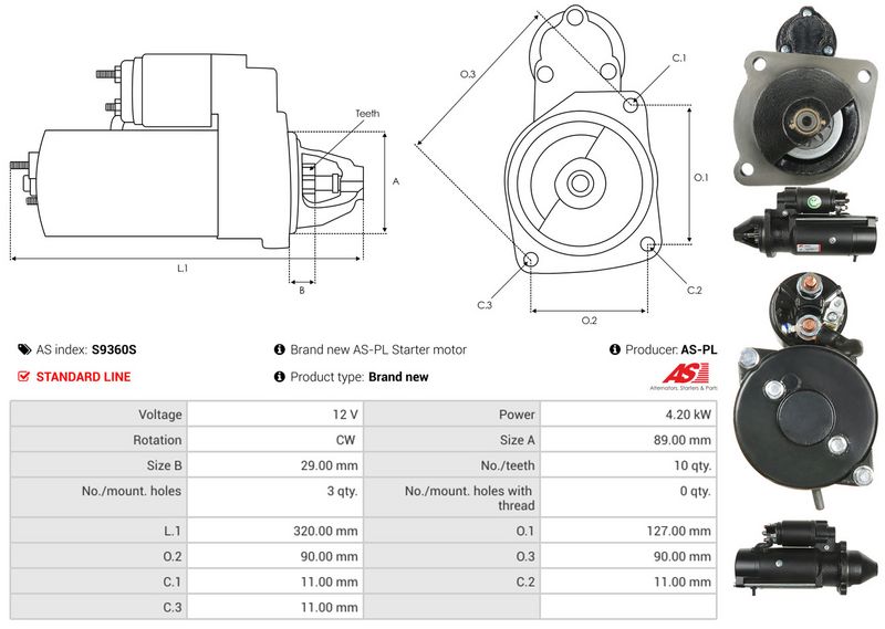 AS-PL S9360S Starter
