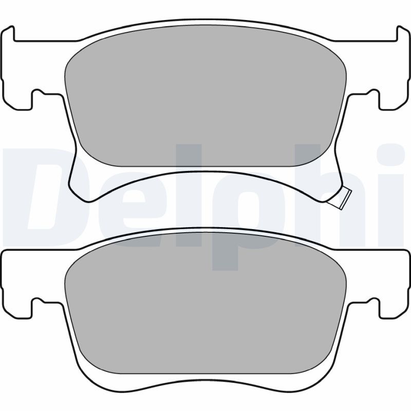 Комплект гальмівних накладок, дискове гальмо, Delphi LP3164