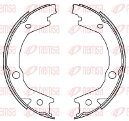 Комплект гальмівних колодок, стоянкове гальмо, задня вісь, HYUNDAI TUCSON 2.0 2.7 04-, KIA SPORTAGE 2.0 2.7 04- задн., Remsa 4697.00