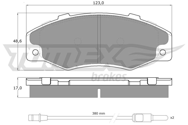 TOMEX Brakes fékbetétkészlet, tárcsafék TX 13-46