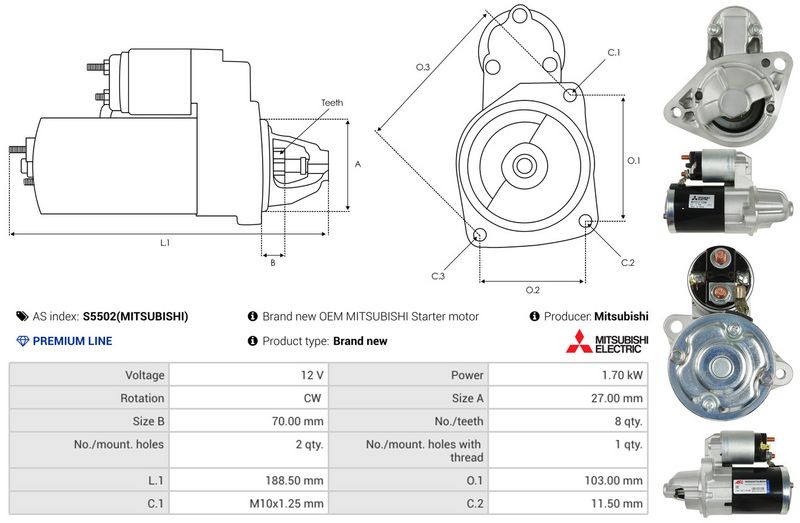 Prekės atitinka OEM kodą: M0T23171
