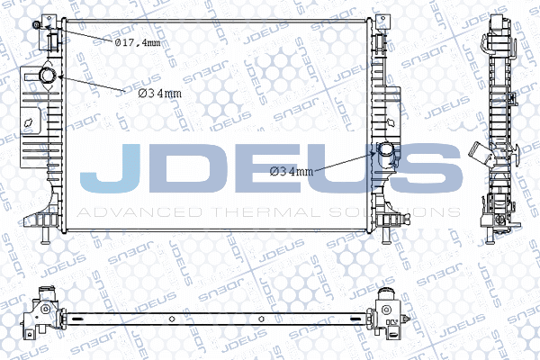 JDEUS hűtő, motorhűtés M-0120660