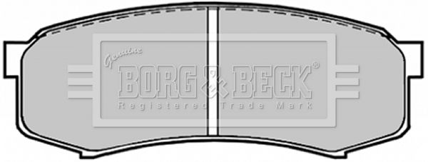 Комплект гальмівних накладок, дискове гальмо, Borg & Beck BBP1514