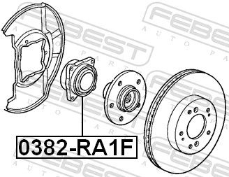 Маточина колеса, Febest 0382-RA1F