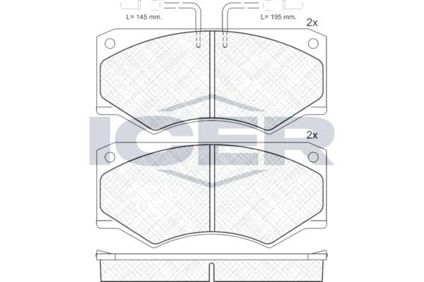 ANDEL 140563 - Brake Pad Set, disc brake