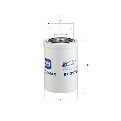 Filtr, pracovní hydraulika 87.017.00