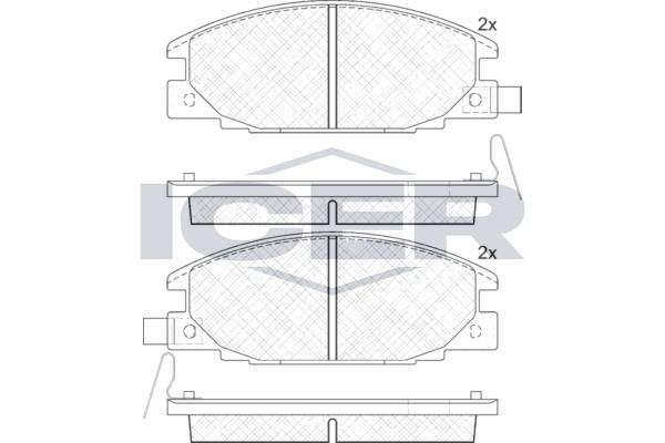 ANDEL 140854 - Brake Pad Set, disc brake
