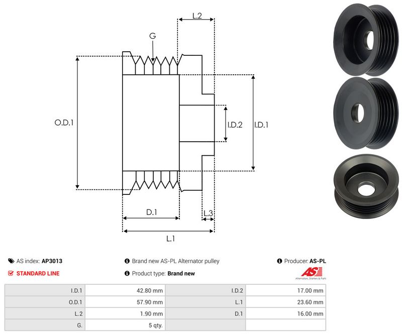 Rihmaratas, generaator, AS-PL AP3013