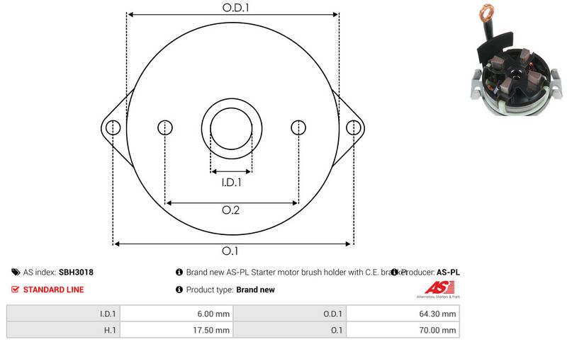 AS-PL SBH3018 Starter Lid, carburettor