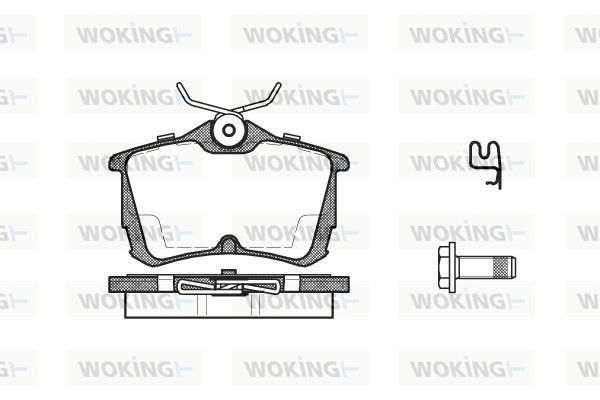 Комплект гальмівних накладок, дискове гальмо, Woking P7953.02