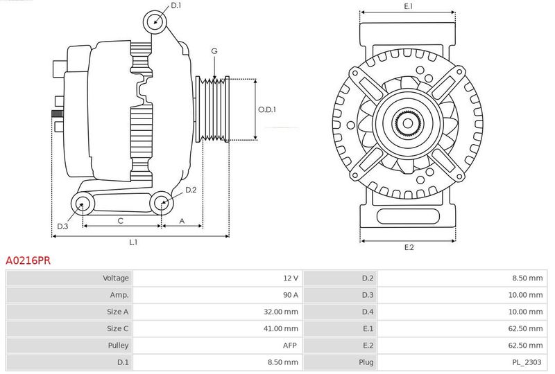 AS-PL A0216PR Alternator