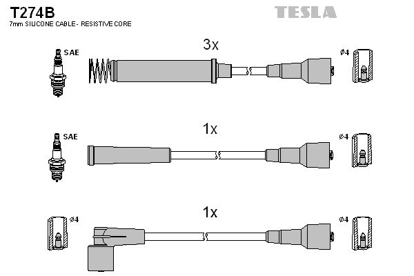 Комплект электропроводки TESLA