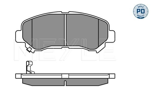 Комплект гальмівних накладок, дискове гальмо, Meyle 0252463217PD