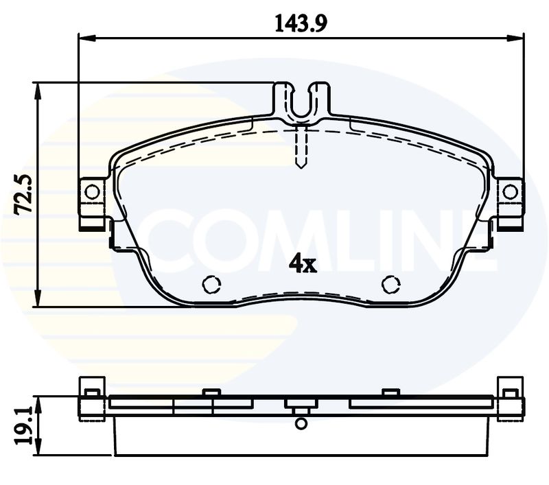 Комплект гальмівних накладок, дискове гальмо, Comline CBP32208