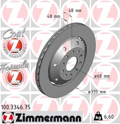 Гальмівний диск, Zimmermann 100334675