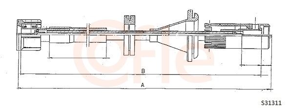 Трос привода спідометра, Cofle S31311