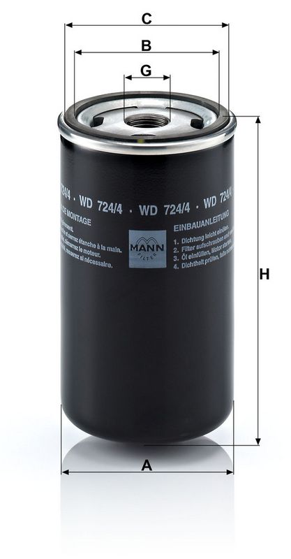 MANN-FILTER WD724/4 Hydraulic Filter, automatic transmission