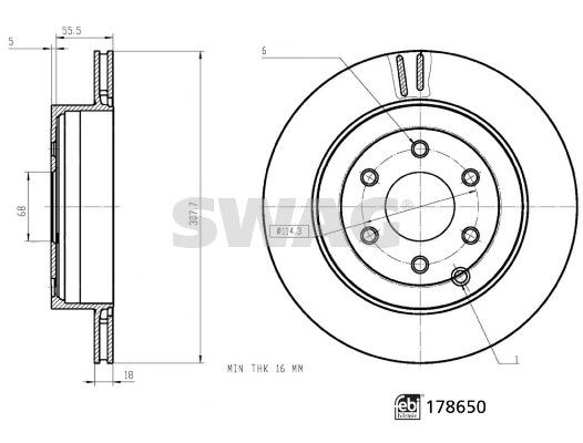 SWAG 33 10 7354 Brake Disc