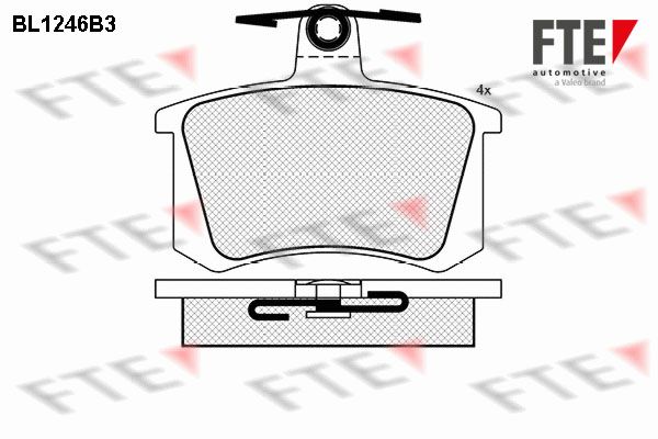 FTE fékbetétkészlet, tárcsafék BL1246B3