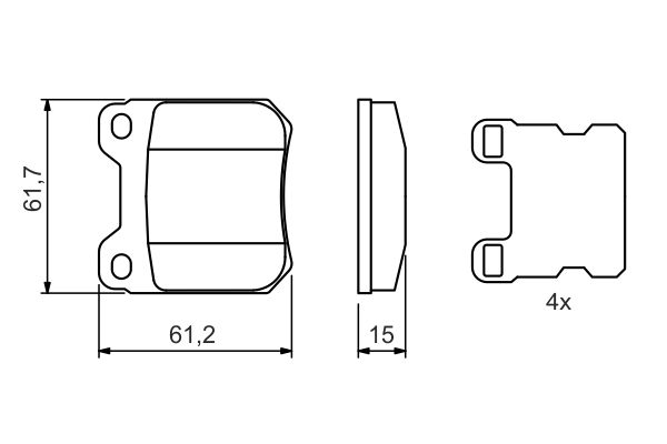 BOSCH 0 986 490 500 Brake Pad Set, disc brake