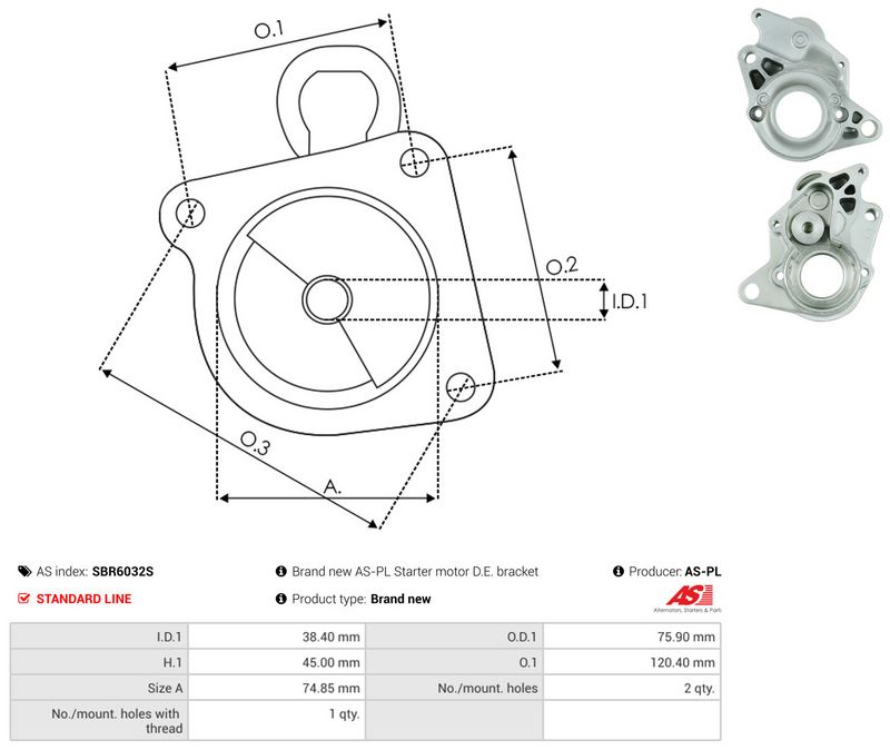 AS-PL SBR6032S Starter Lid, carburettor