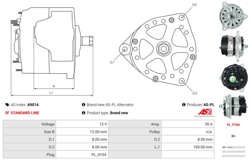 Generaator, AS-PL A9014