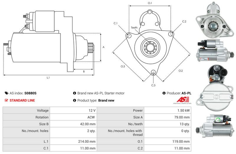 AS-PL S0880S Starter