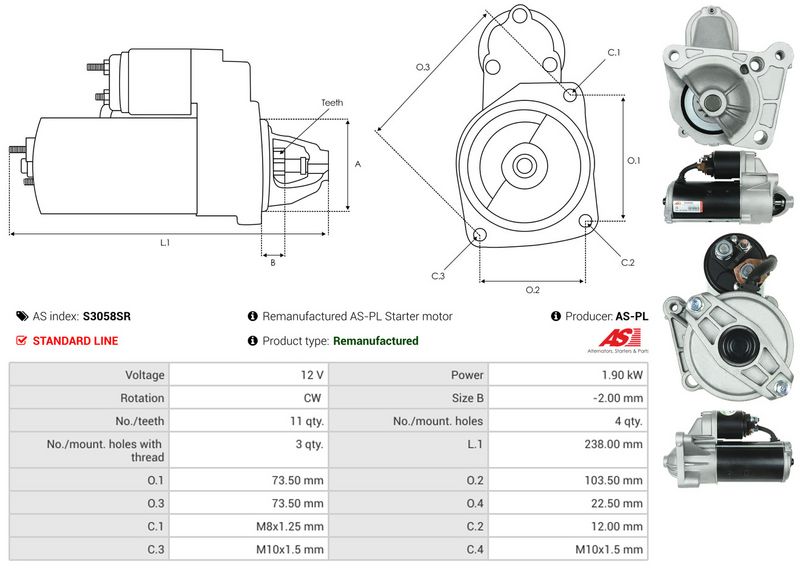 AS-PL S3058SR Starter