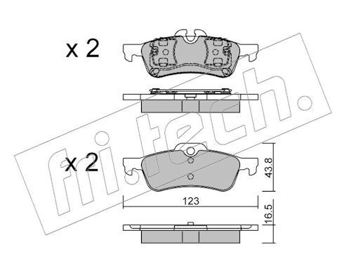 fri.tech. 572.0 Brake Pad Set, disc brake