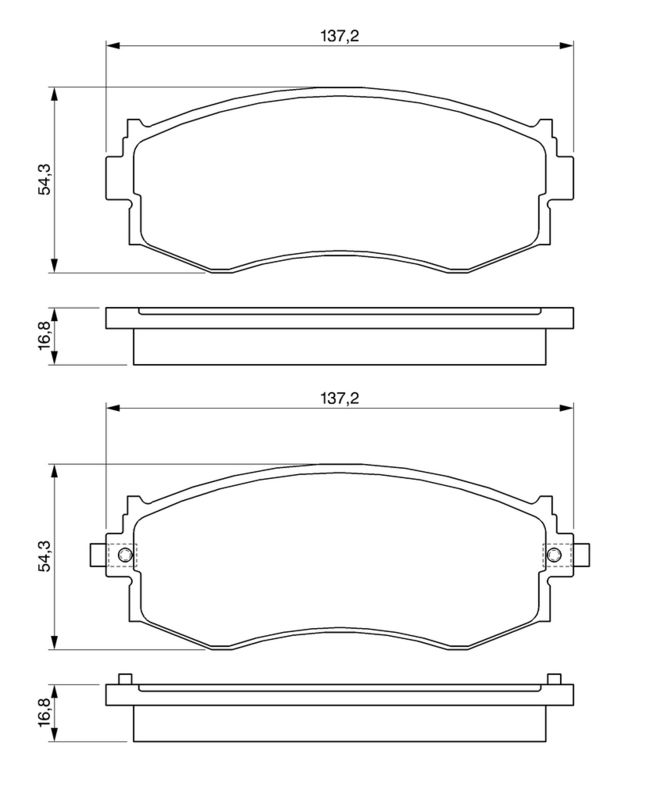BOSCH 0986461121 Brake Pad Set, disc brake