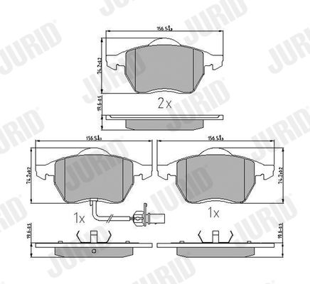 JURID 573022J Brake Pad Set, disc brake