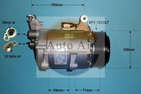 Auto Air Gloucester 14-0007 Compressor, air conditioning